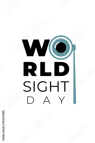 World sight day. Congratulations, in the style of the Snellen table.