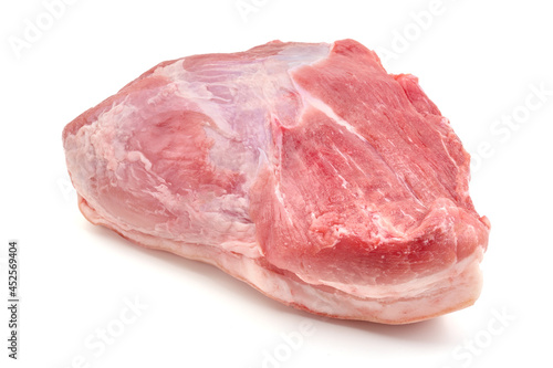 Pork ham, isolated on white background.