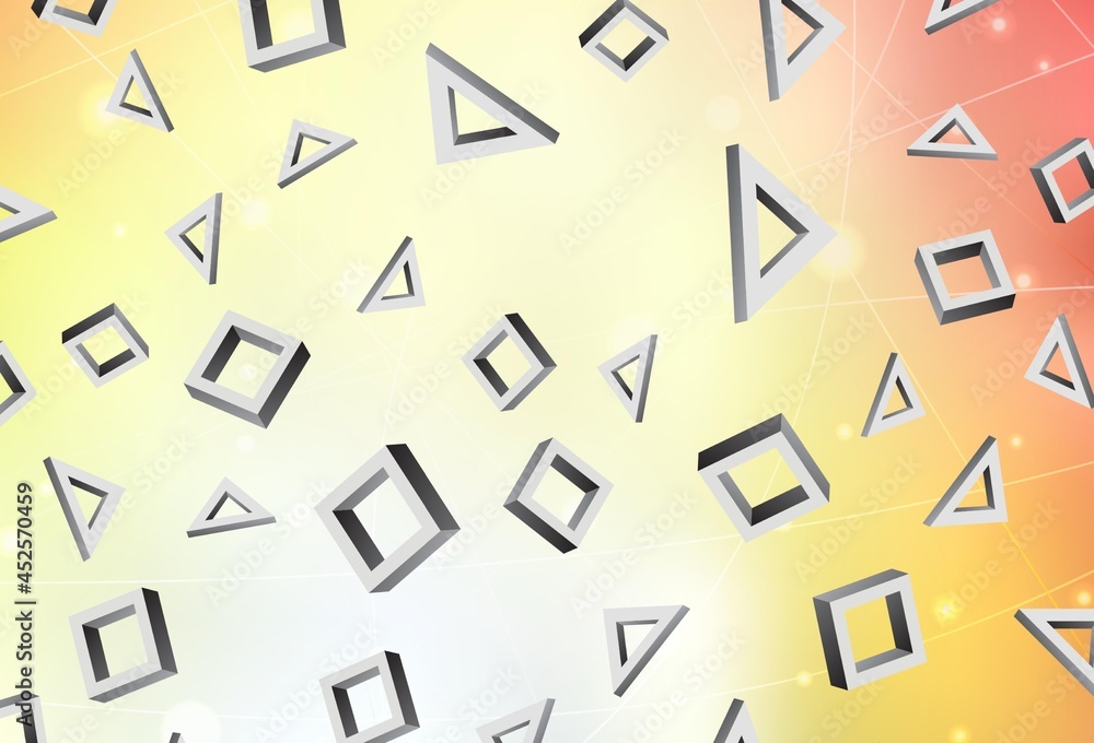 Light Red, Yellow vector backdrop with rhombus. Light Red, Yellow vector backdrop with rhombus.