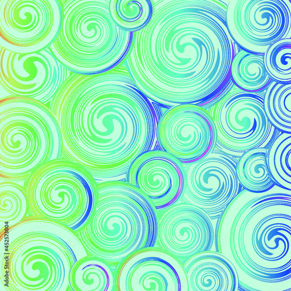 Fototapeta premium Abstract colorful lines on blue background. Vector illustration