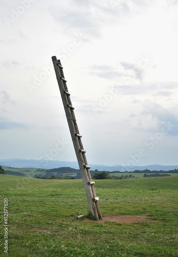 sloping ladder in the country.Tourist attraction