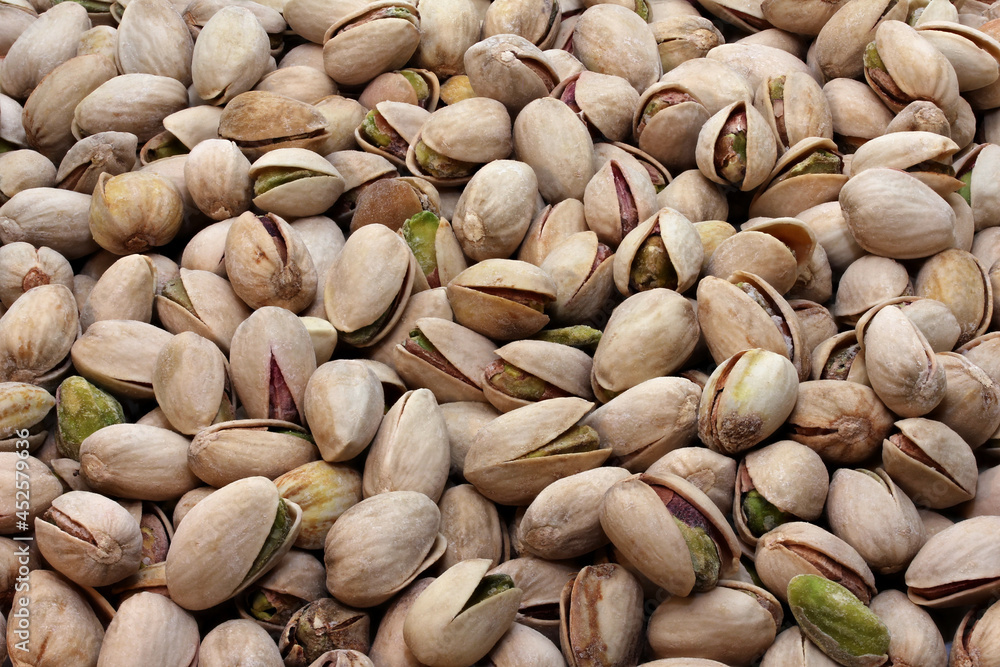 Pistachios nuts background