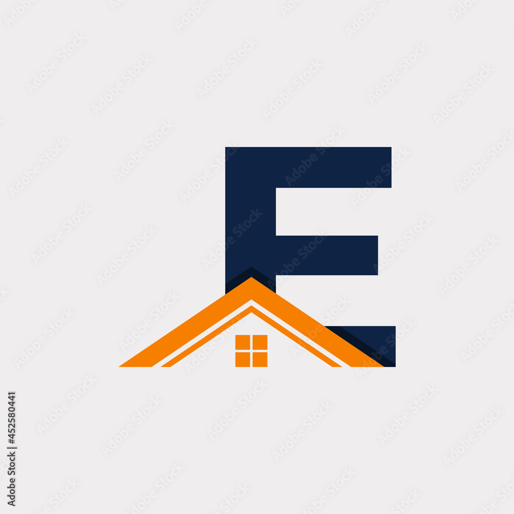 Real Estate. Initial Letter E House Logo Design Template Element. Vector Eps10 Real Estate. Initial Letter E House Logo Design Template Element. Vector Eps10