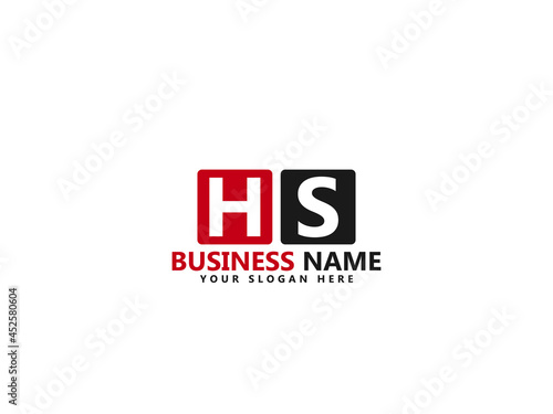 Letter HS logo, hs logo icon design vector for all kind of use photo