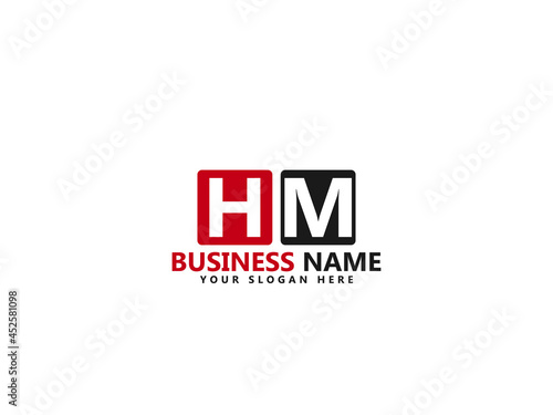 Letter HM logo, hm logo icon design vector for all kind of use