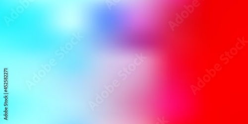Light blue, red vector abstract blur template.