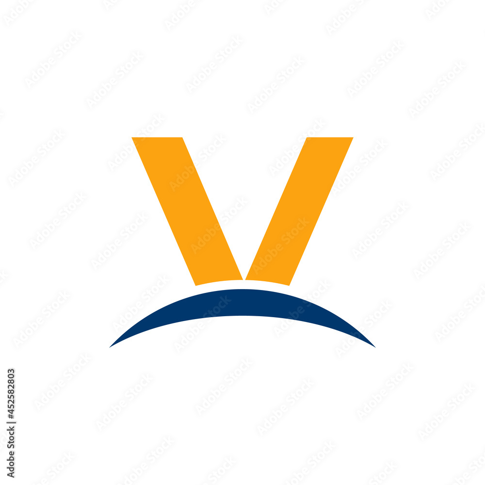 Initial Letter V Horizon Logo Design Template. Eps10 Vector Initial Letter V Horizon Logo Design Template. Eps10 Vector
