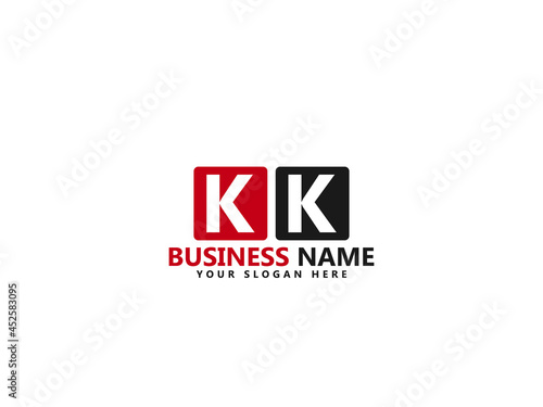 Letter KK logo, kk logo icon design vector for all kind of use photo