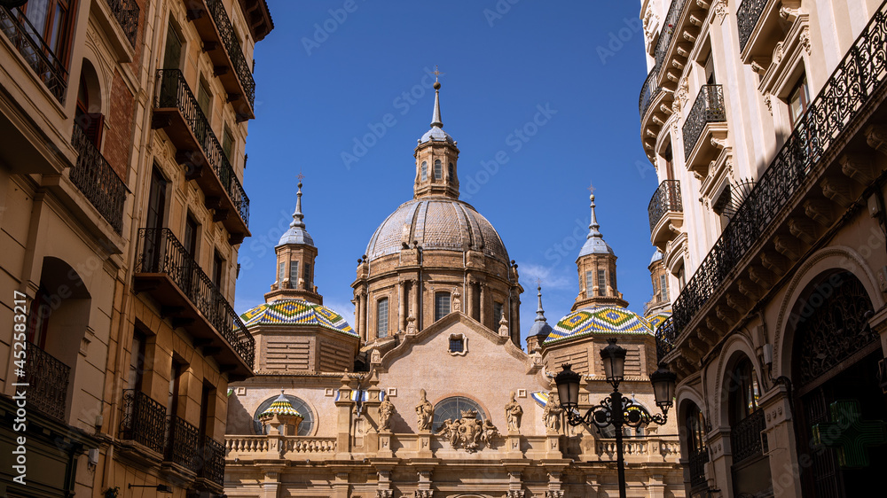 Cathedral Basilica of Our Lady of the Pillar. Roman Catholic church of Zaragoza.