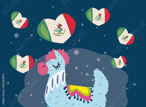 pinata with flags mexican