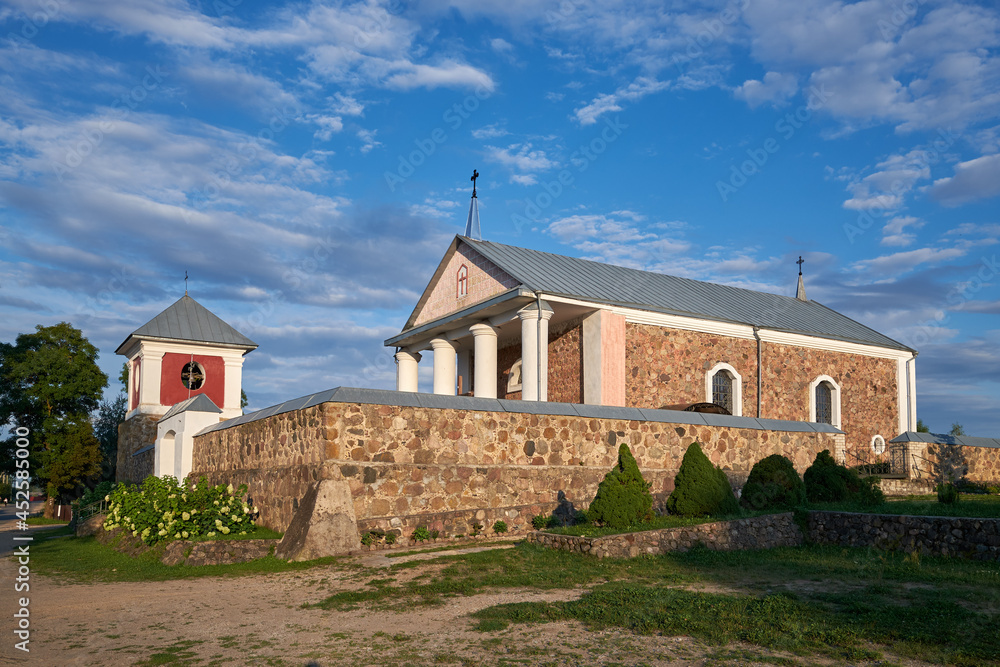 Old ancient church of Assumption of the Virgin Mary, Derkovshchina, Vitebsk region, Glubokoe district.