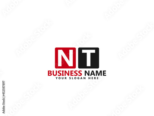 Letter NT logo, nt logo icon design vector for all kind of use photo