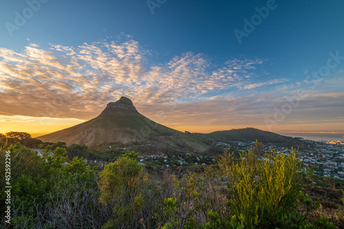 Beautiful sunset in Cape Town, South Africa