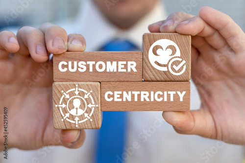 Business concept of customer centricity. Consumer first orientation. photo