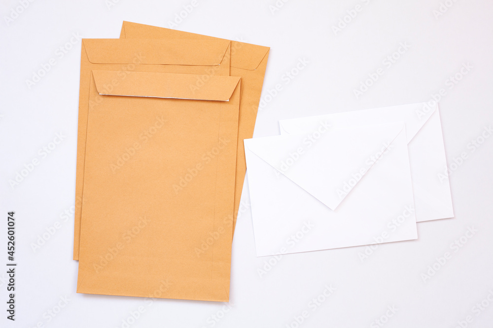 Blank envelope isolated background arranged for mockup design Blank envelope isolated background arranged for mockup design
