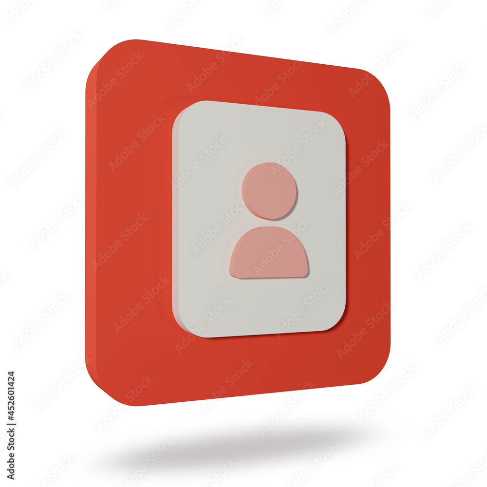 User icon 3D rendering. person icon. follower icon. User icon 3D rendering. person icon. follower icon.