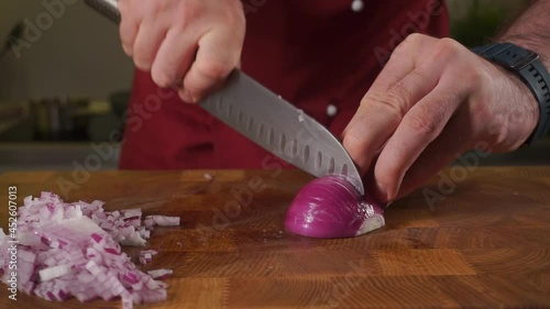 person cutting vegetables