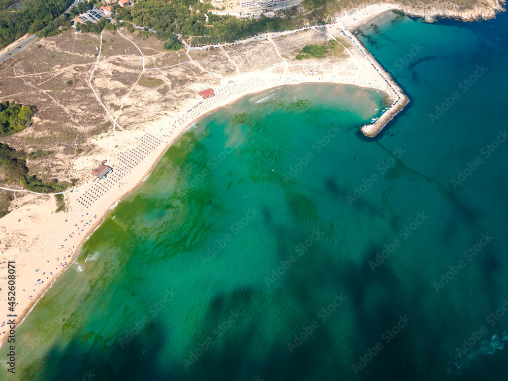 Aerial view of Arkutino region near resort of Dyuni, Bulgaria