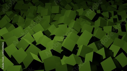 abstract background, spreading light green box illustration, 3d render, suitable for design elements themed geometric, social, mystery, celebration, art, education, unique and modern
