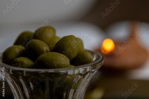 olives in a glass photo