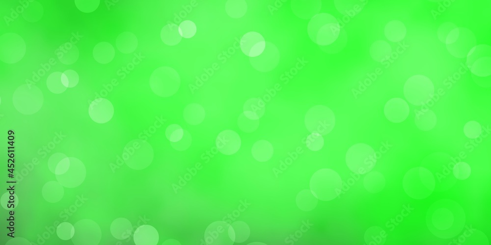 Light Green vector layout with circle shapes. Light Green vector layout with circle shapes.