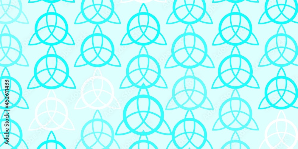 Light Blue, Green vector texture with religion symbols. Light Blue, Green vector texture with religion symbols.