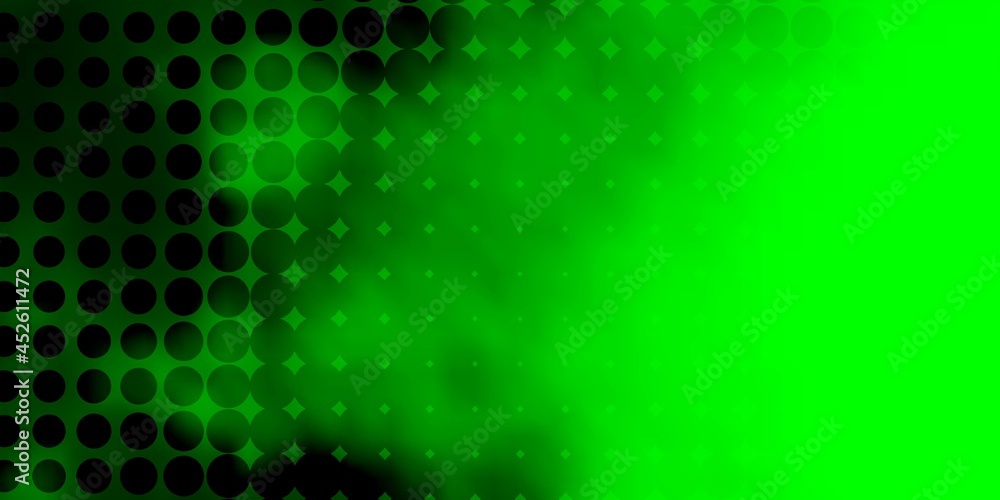 Light Green vector template with circles.