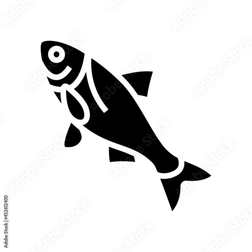 bighead carp glyph icon vector. bighead carp sign. isolated contour symbol black illustration