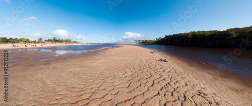 Fototapeta Naklejka Na Ścianę i Meble -  Imagem aérea da Praia do Porto de Sauipe, localizada a 108 km de Salvador, no município de Entre Rios, Bahia, Brasil