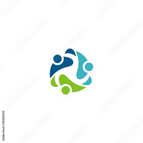 Kesehatan Orang Logo Ikon Vektor daun