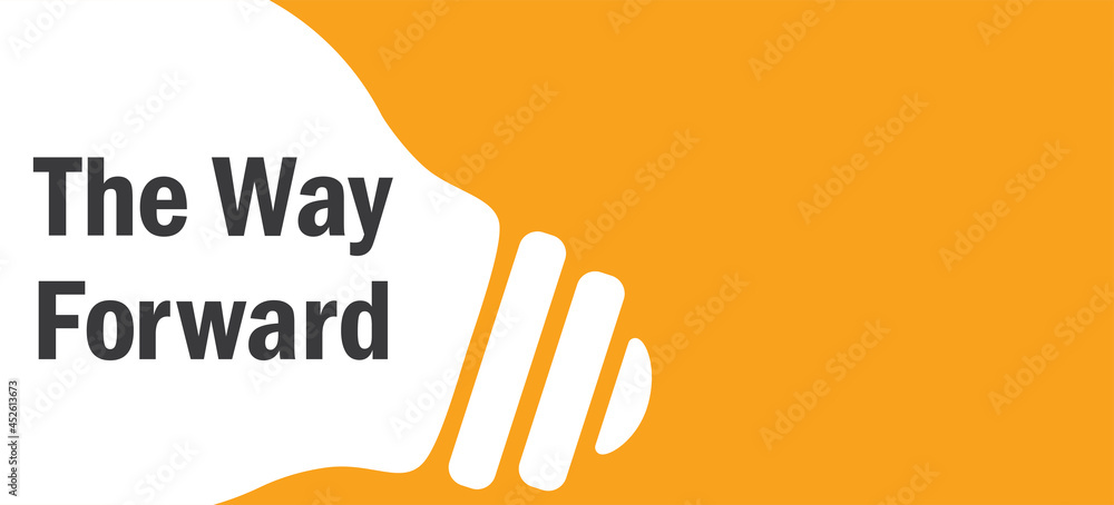 Fototapeta premium The Way Forward in lamp background illustration