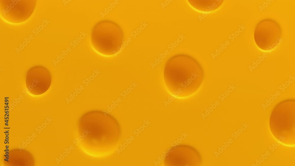 Moving Cheese holes. Realistic cheesy motion background. Seamlles loop. Moving Cheese holes. Realistic cheesy motion background. Seamlles loop.