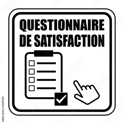 Logo questionnaire de satisfaction.