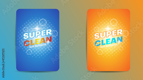 laundry detergent concept banner set
