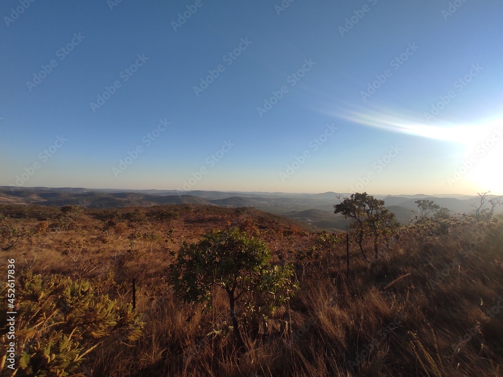 Fototapeta premium a beautiful sunset in the countryside