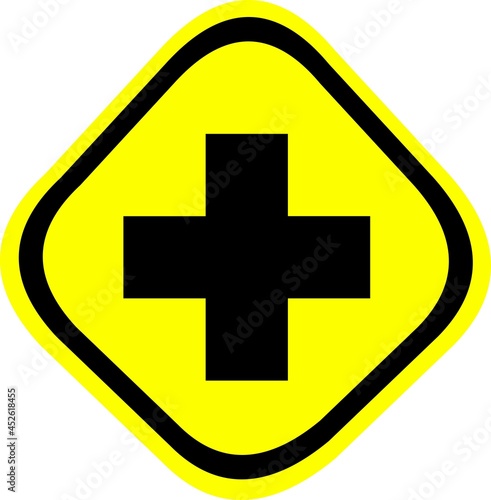 Vector illustration of crossroads traffic signage