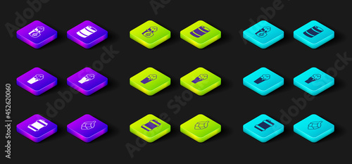 Set Metal beer keg, Hop, Glass of, and icon. Vector