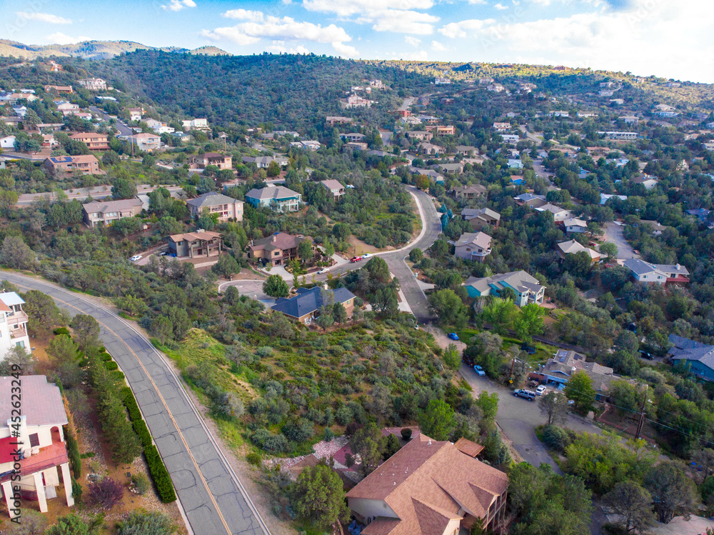 Fototapeta premium Drone view of Prescott