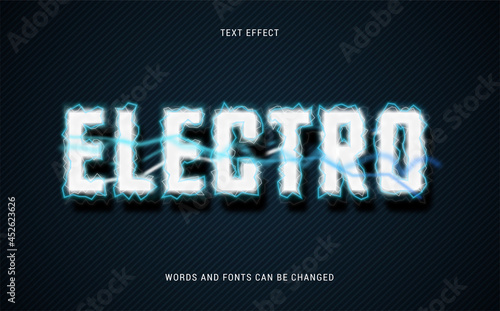 electro text effect editable eps cc