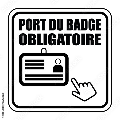 Logo port du badge obligatoire.