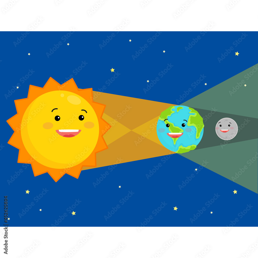 Lunar Eclipse Cute Stock Illustration Adobe Stock Lunar Eclipse Cute Stock Illustration Adobe Stock