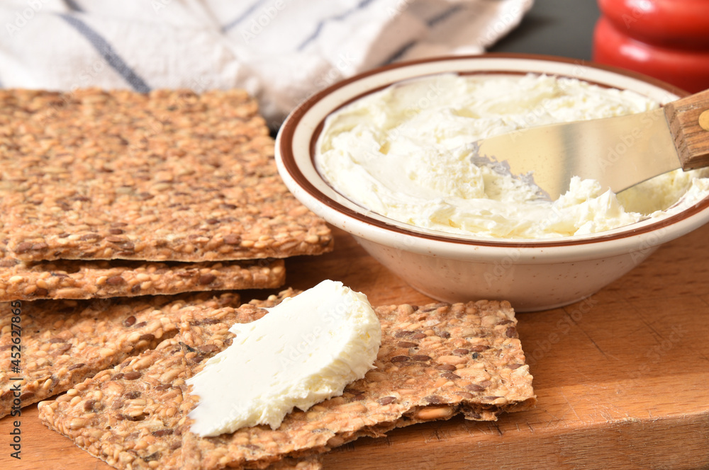 Gluten free crackers and cream cheese Gluten free crackers and cream cheese