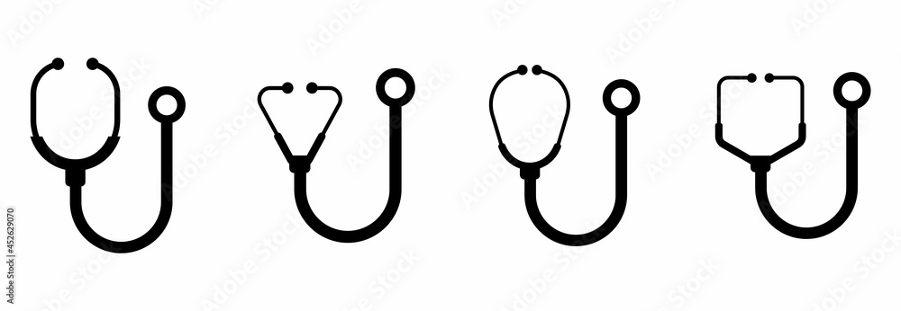 stethoscope icon set vector sign symbol stethoscope icon set vector sign symbol