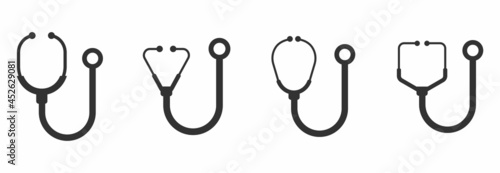 stethoscope icon set vector sign symbol