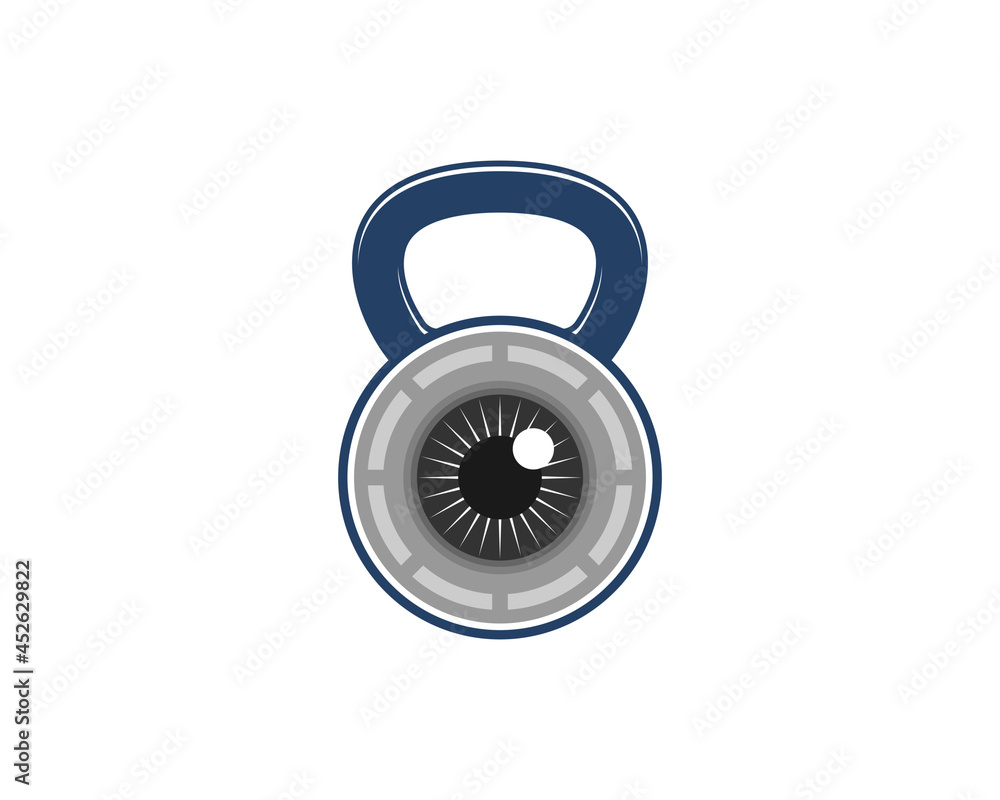 Gym kettle bell with eye inside Gym kettle bell with eye inside