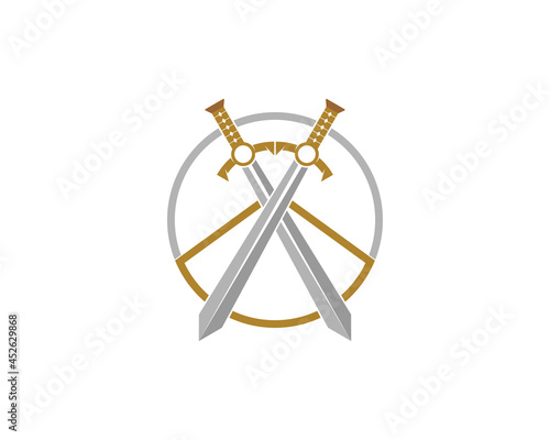 Sword crossing in the spartan shield