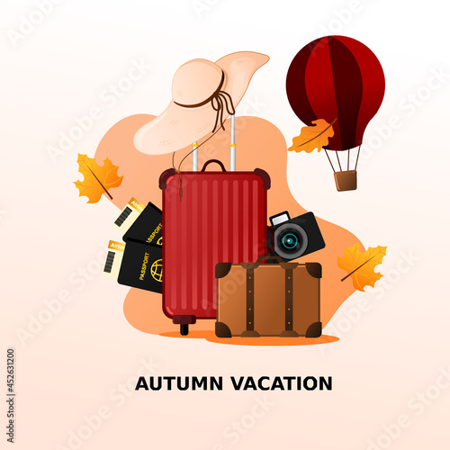 autumn vacation vector illustration