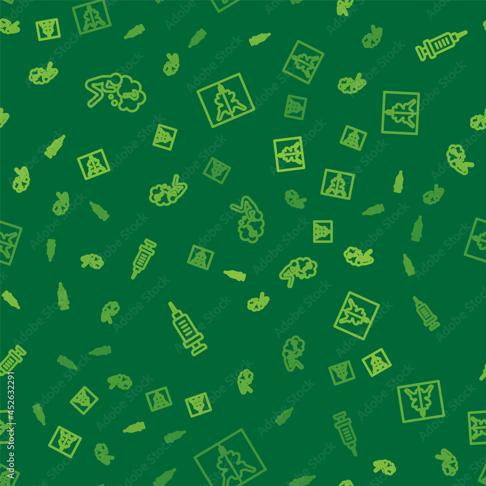 Set line Head with question mark, Addiction to the drug and Rorschach test on seamless pattern. Vector Set line Head with question mark, Addiction to the drug and Rorschach test on seamless pattern. Vector