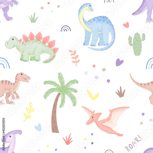 Dinosaurs seamless pattern 