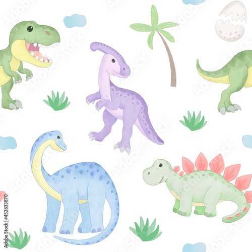 Dinosaurs seamless pattern  © Elfesque